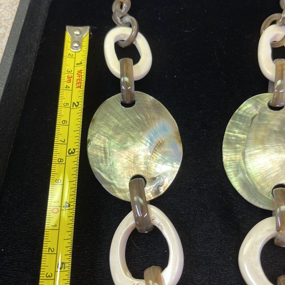 Statement Necklace Shells Beige/Brown - image 8